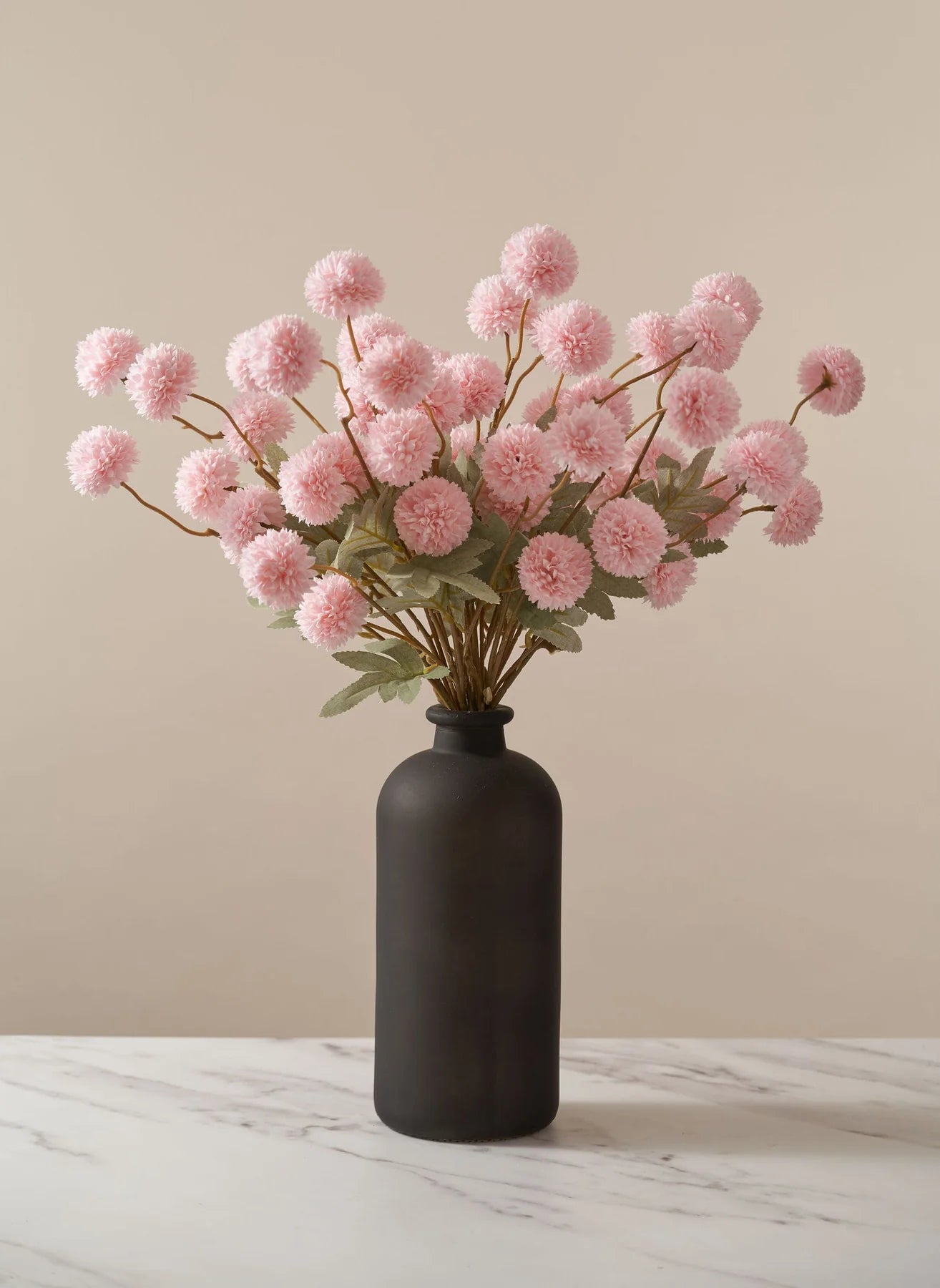 Faux Kiku Flower - Pink (10 stems/50 blooms)