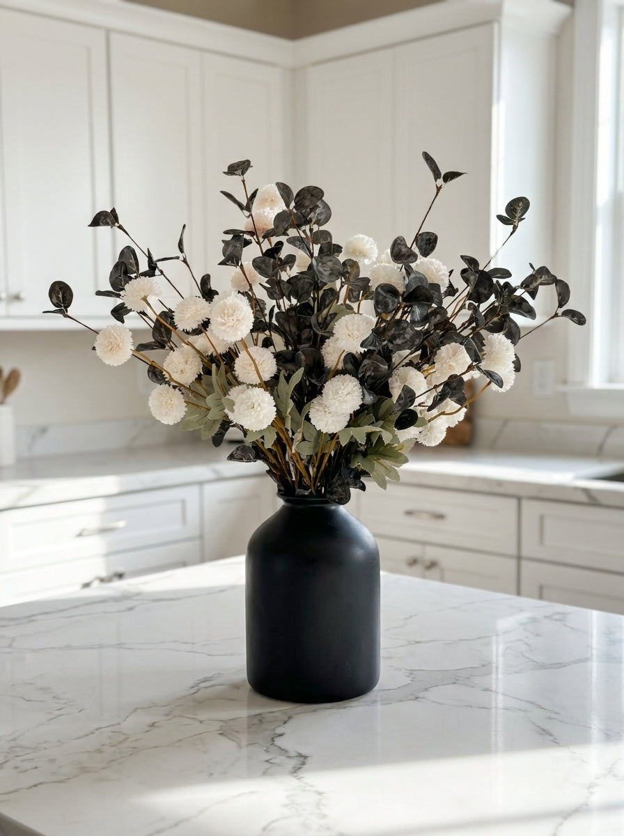 Faux Arrangement - White & Green