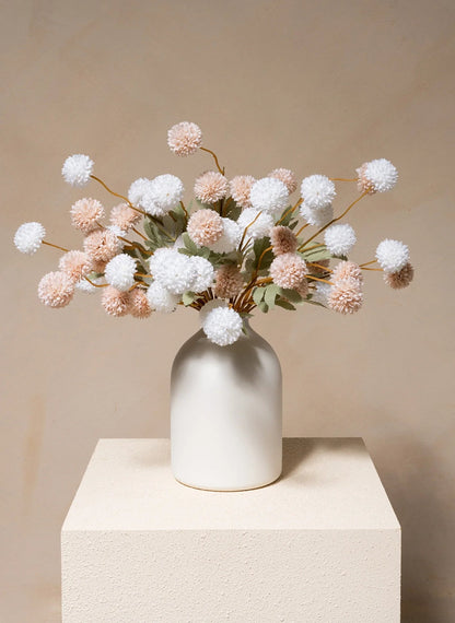 Faux Kiku Flower - Cream Assorted (10 Stems / 50 Heads)