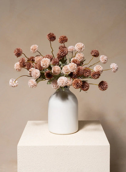 Faux Kiku Flower - Brown Assorted (10 Stems / 50 Heads)