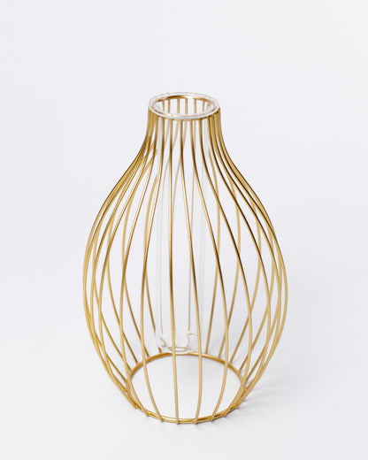 Statement Outline Vase - Gold