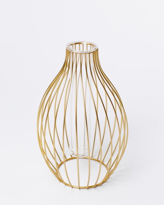 Statement Outline Vase - Gold