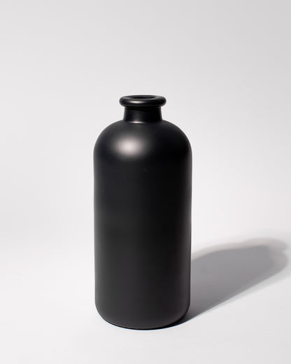 Mia Glass Vase - Matt Black