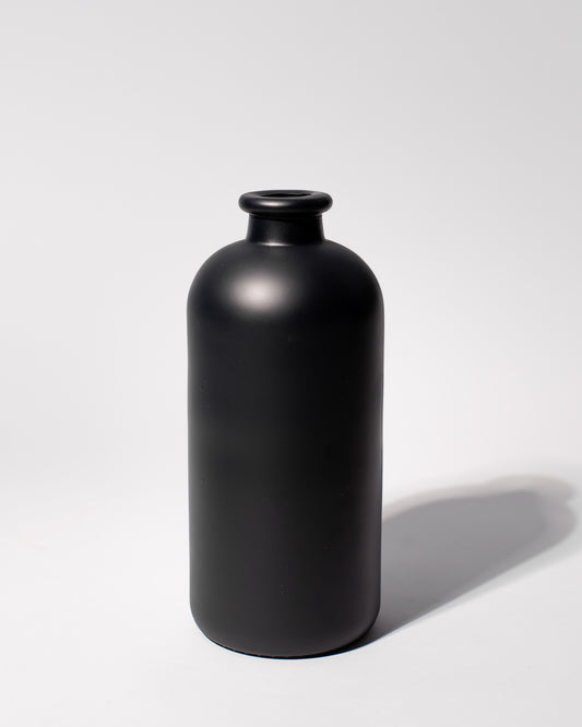 Mia Glass Vase - Matt Black
