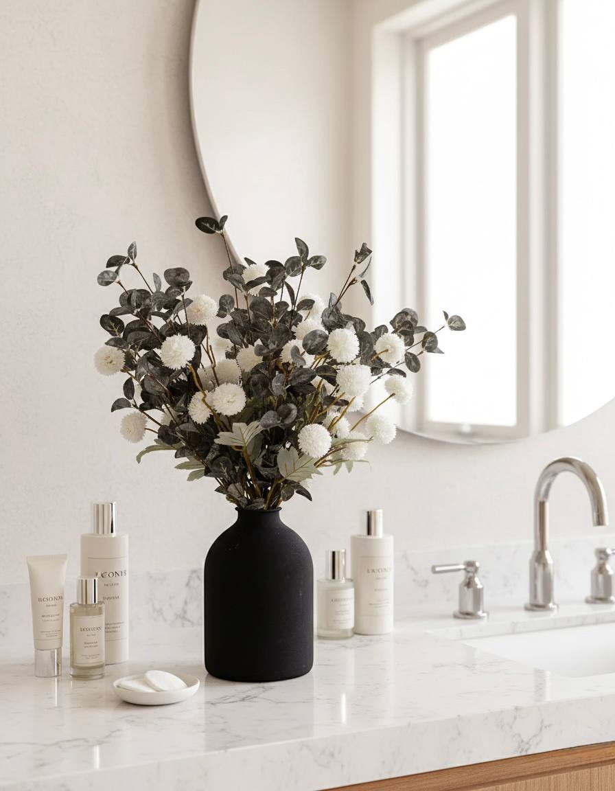 Faux Arrangement - White & Green