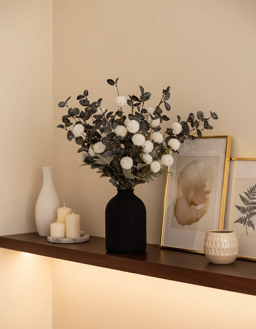 Faux Arrangement - White & Green