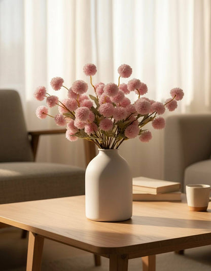 Faux Kiku Flower - Pink (10 Stems / 50 heads)