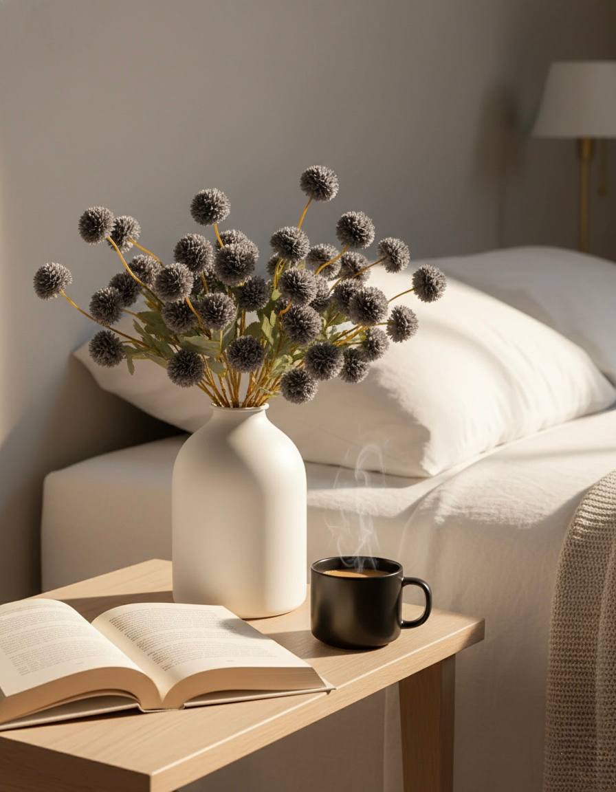 Faux Kiku Flower - Livid (10 Stems / 50 heads)