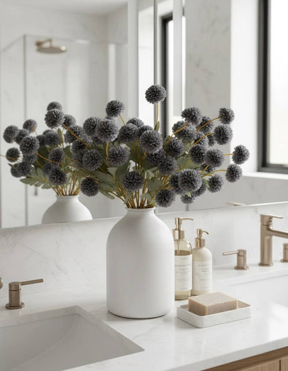 Faux Kiku Flower - Livid (10 Stems / 50 heads)